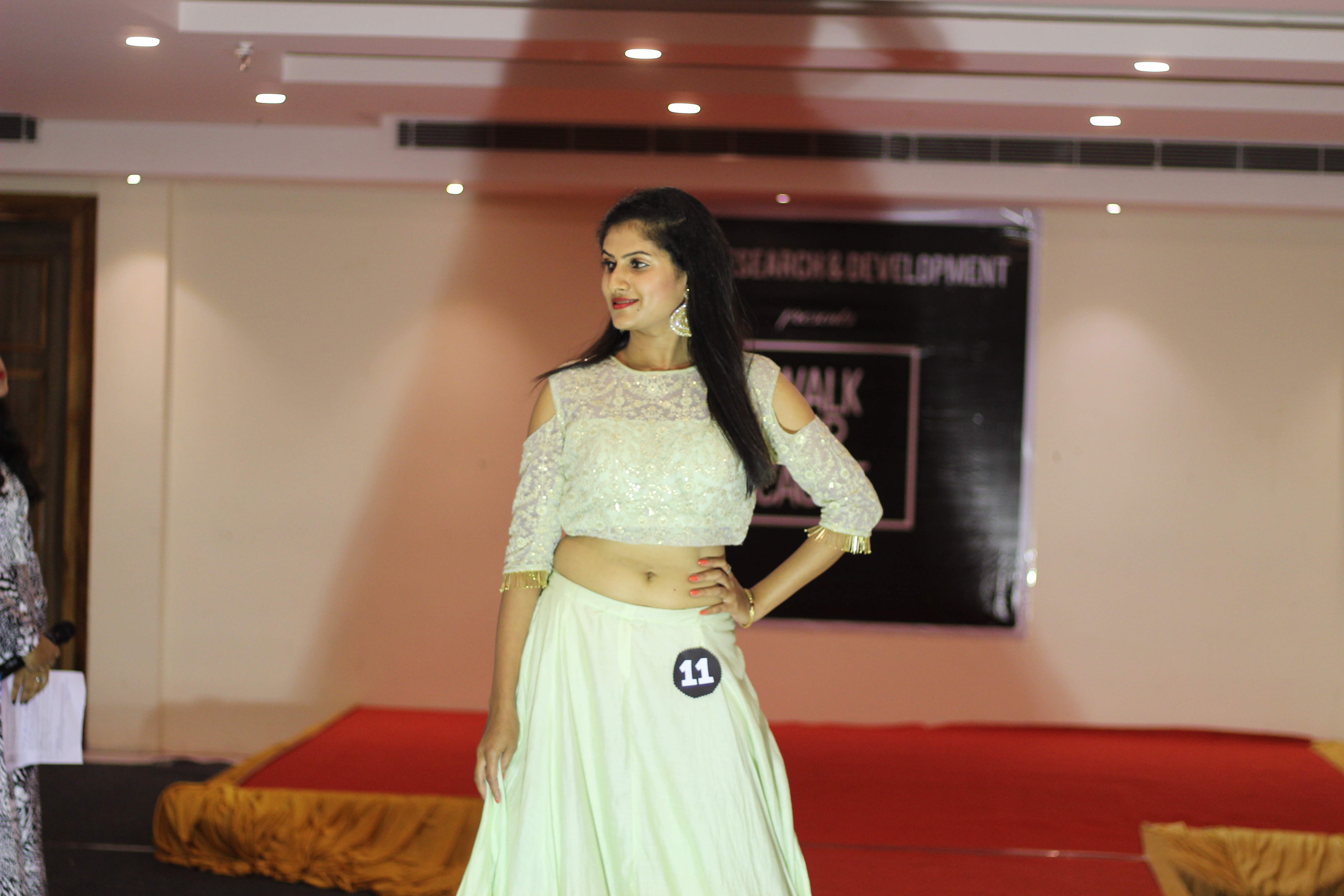 A woman wearing a Lehenga