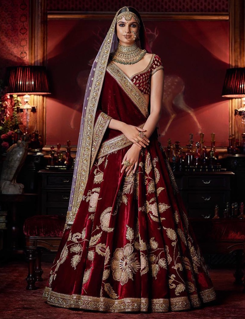 A woman wearing a Lehenga
